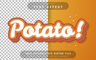 Potato 3d text effect editable