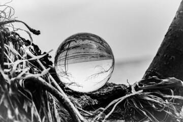 Lensball am Strand 