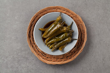 Pickled red pepper, pickled red pepper, fermented side dish, side dish, Korean food, pickled red pepper, aged food, food, food, pickled red pepper, homemade red pepper, soy sauce, red pepper,