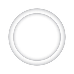 Round paper vector. Empty white paper plate. Vector round plate Illustration on white background.