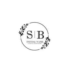 SB Hand drawn wedding monogram logo