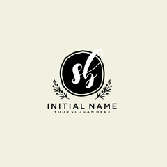 SB monogram logo template vector	