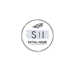 SI Hand drawn wedding monogram logo