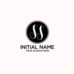 Obraz premium SS monogram logo template vector 