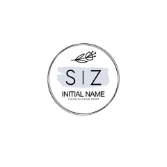 SZ Hand drawn wedding monogram logo