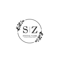 SZ Hand drawn wedding monogram logo