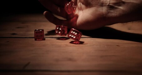 dice roll. hand throwing game cubes. concept of risk and gamble - Powered by Adobe