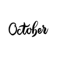 October Handwritten Brushpen Lettering