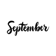 September Handwritten Brushpen Lettering