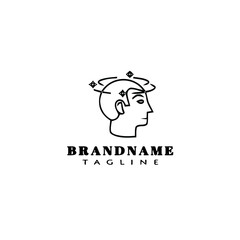 headache logo icon design template isolated vector illustration