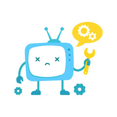 TV character. Television repair service. Failure error.