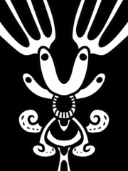 black and white of abstract background