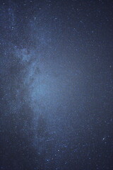 Long exposure image of the stars in the night sky and the milky way galaxy in Ontario, Canada.