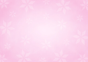 Naklejka na ściany i meble 背景　雪の結晶　中央グラデーション　ピンク
