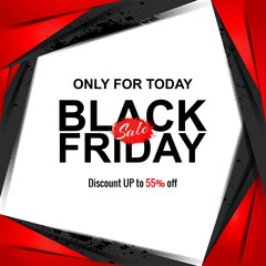 Black friday sale banner for wave background