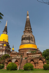 Fototapeta premium Ayutthaya Historical Park covers the ruins of the old city of Ayutthaya (The invincible City) , Thailand. The Capital of the Kingdom of Siam an historic 13th century city. 