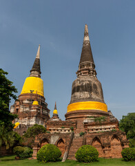 Fototapeta premium Ayutthaya Historical Park covers the ruins of the old city of Ayutthaya, Phra Nakhon Si Ayutthaya Province, Thailand. The Capital of the Kingdom of Siam an historic 13th century city.