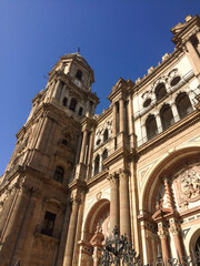 Fototapeta na wymiar Malaga cathedral Spain