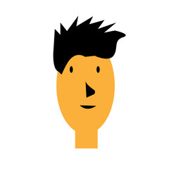 illustration design of a face animation with some various style concept design