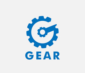 Gear icon logo design element