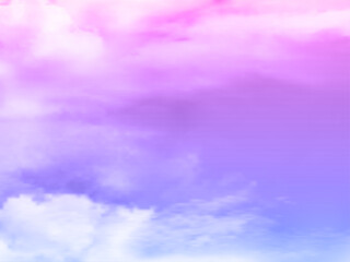 Clear purple to blue sky and white cloud detail in background with copy space. Sky Nature Landscape Background.The summer heaven with colorful clearing sky. Vector illustration.
