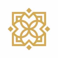 Flower ornament logo icon abstract design vector