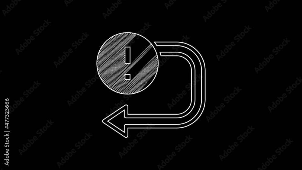 Poster white line arrow icon isolated on black background. direction arrowhead symbol. navigation pointer s
