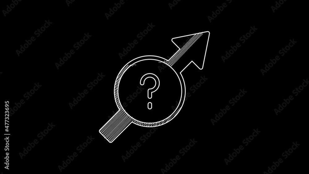 Poster white line arrow icon isolated on black background. direction arrowhead symbol. navigation pointer s