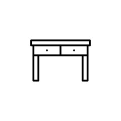 Desk line icon design vector template