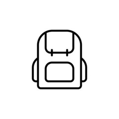 Bagpack line icon design vector template