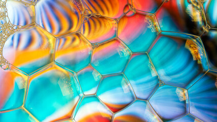 Water bubbles abstract colorful background