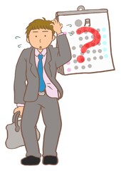 大人の発達障害　仕事の予定をうっかり忘れてしまった男性