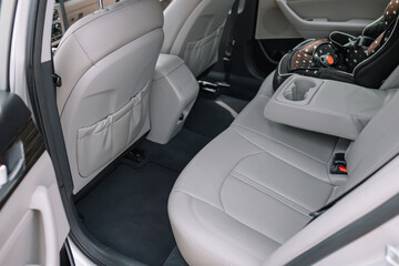 Gray Interior Details. Light car interior