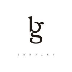 Initial BG Logo Design Vector
