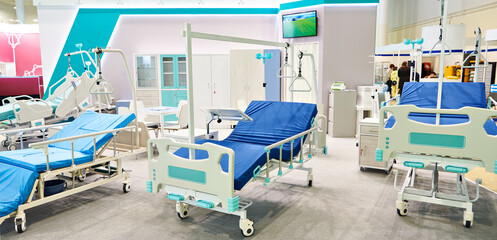 Modern hospital bed for bedridden patients