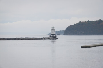Burlington Breakwater Lighthouse on the Waterfront of Lake Champlain