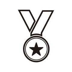 Medal Vector icon. Achieve vector icon illustration sign. Award vector icon