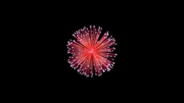 Realistic fireworks background alpha crackers video