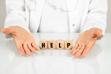 A doctor with the keyword HELP