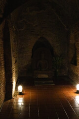 Fototapeta premium a Buddha Sculpture inside the tunnel