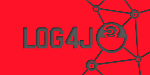 Log4J security vulnerability. Log4Shell. Java problem concept.