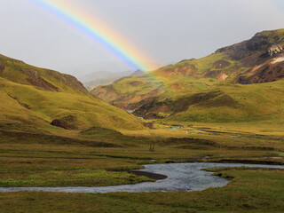rainbow in the mountains