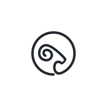 recommend clip art: circle line art   goat logo design
