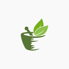 Traditional Asian herbal Logo design inspiration vector
