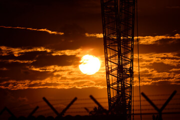 Fototapeta premium sunset in the city