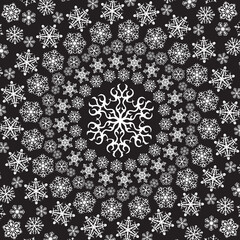 Circular Snowflake Storm