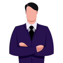 The man in a suit. TV presenter, office worker or manager