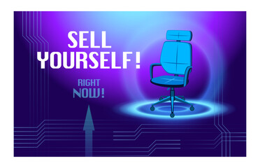 Vacancy and job search. Motivating banner