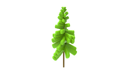 christmas tree without shadow 3d render