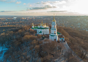 Holy Dormition cathedral nunnery - a monument of architecture in Poltava, Ukraine.